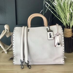 Coach 1941 Rogue 31 With Border Rivets and Tea Rose Detail, 30457, Chalk